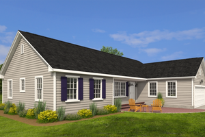 Exterior - Other Elevation for Ranch House Plan #1082-7 - 3 bed, 2 bath