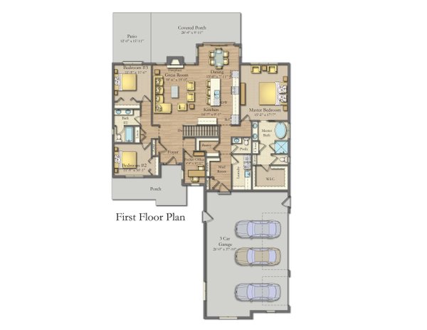 Dream House Plan - Ranch Floor Plan - Main Floor Plan #1057-36