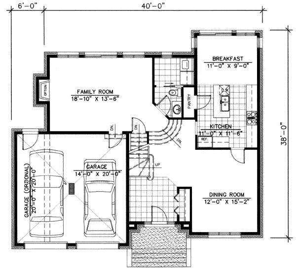 European Floor Plan - Main Floor Plan #138-154