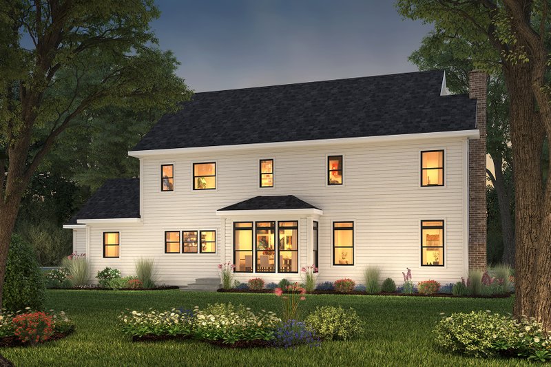 Architectural House Design - Exterior - Rear Elevation 1 for Farmhouse House Plan #497-44 - 3 bed, 2.5 bath
