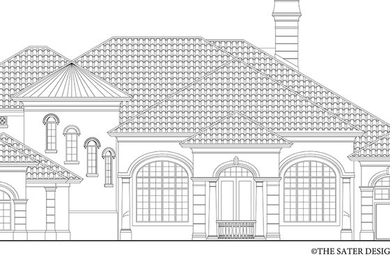 Exterior - Front Elevation 5 for Mediterranean House Plan #930-442 - 5 bed, 6 bath