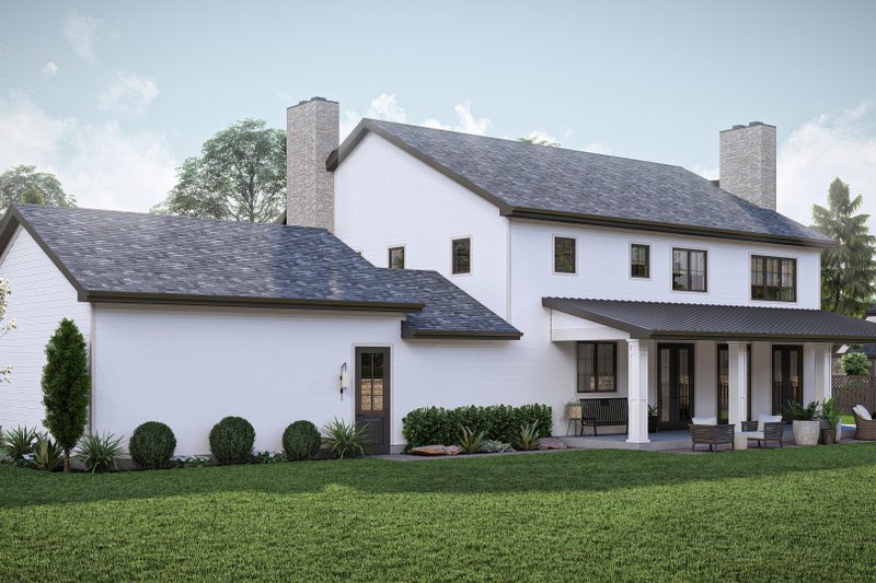 House Blueprint - Exterior - Other Elevation 1 for Colonial House Plan #455-467 - 3 bed, 3.5 bath