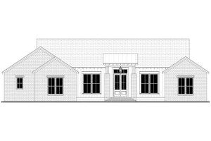 Exterior - Front Elevation 4 for Ranch House Plan #430-252 - 3 bed, 2.5 bath