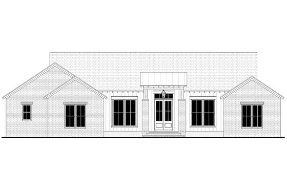 Exterior - Front Elevation 4 for Ranch House Plan #430-252 - 3 bed, 2.5 bath