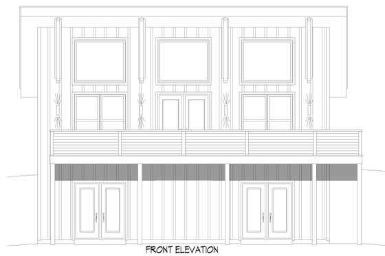 Exterior - Front Elevation 3 for Country House Plan #932-1190 - 3 bed, 2 bath