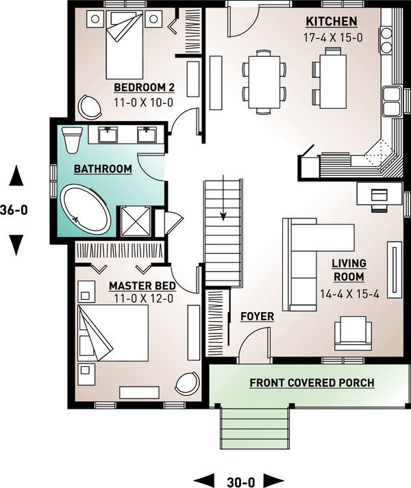 Farmhouse Floor Plan - Main Floor Plan #23-692