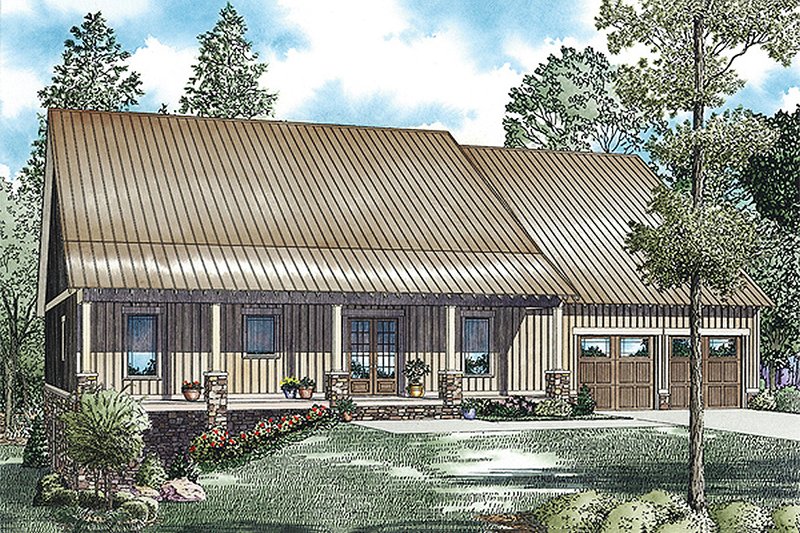 Country Style House Plan - 3 Beds 2.5 Baths 2575 Sq/Ft Plan #17-2459
