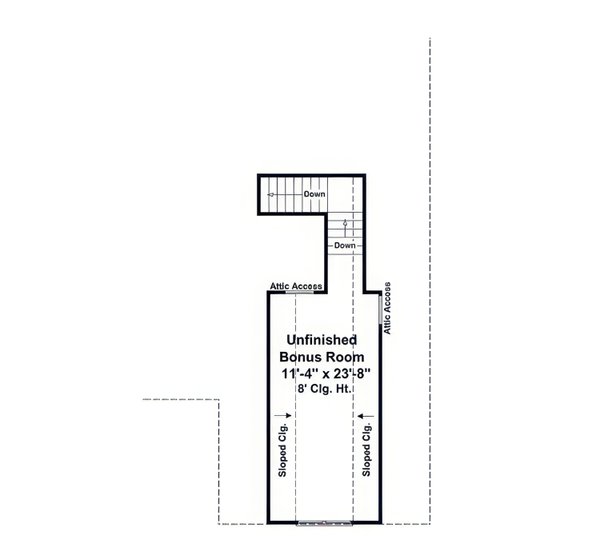 Architectural House Design - Floor Plan - Upper Floor for Country House Plan #21-610 - 3 bed, 2 bath