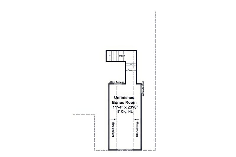 Architectural House Design - Floor Plan - Upper Floor for Country House Plan #21-610 - 3 bed, 2 bath
