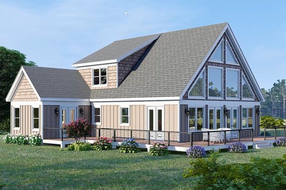 Exterior - Other Elevation 5 for Southern House Plan #932-1217 - 4 bed, 3.5 bath