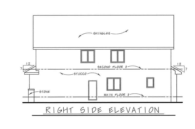 House Blueprint - Exterior - Other Elevation for European House Plan #20-1657 - 3 bed, 3 bath