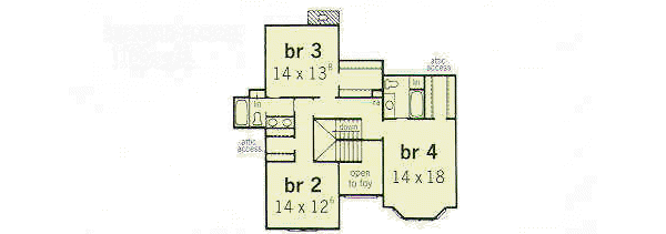 European Floor Plan - Upper Floor Plan #16-224