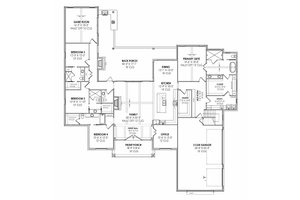Floor Plan - Main Floor for European House Plan #1096-145 - 4 bed, 4.5 bath
