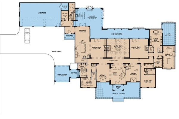 Home Plan - European Floor Plan - Main Floor Plan #923-98