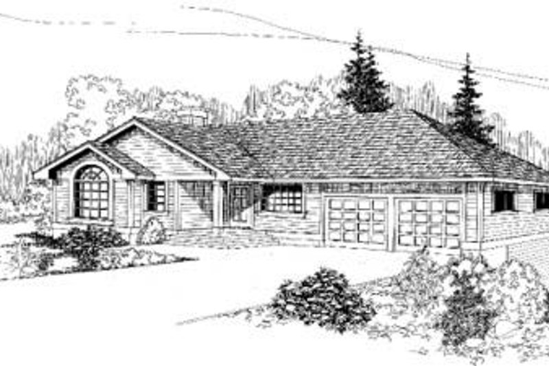 Dream House Plan - Ranch Exterior - Front Elevation Plan #60-330