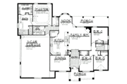 European Style House Plan - 4 Beds 2.5 Baths 2485 Sq/Ft Plan #62-128 