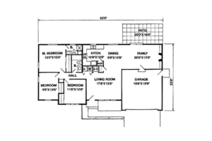 Floor Plan - Main Floor for Ranch House Plan #116-154 - 3 bed, 2 bath