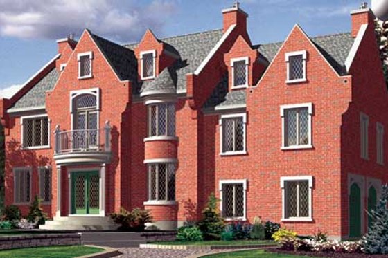 Exterior - Front Elevation for European House Plan #138-294 - 4 bed, 2.5 bath