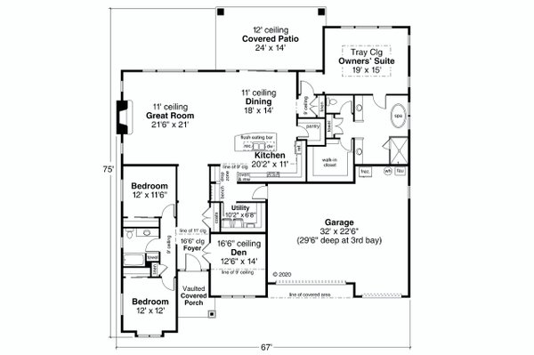 House Design - Contemporary Floor Plan - Main Floor Plan #124-1257