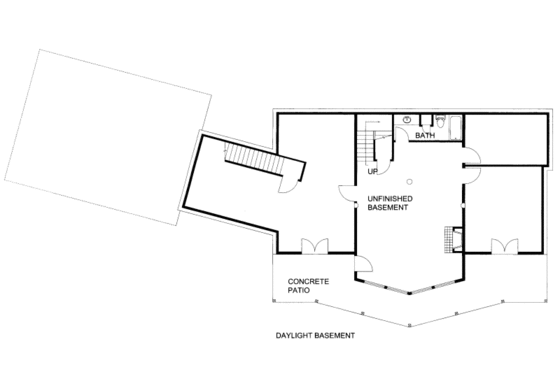 Floor Plan - Lower Floor for Craftsman House Plan #117-794 - 3 bed, 4 bath