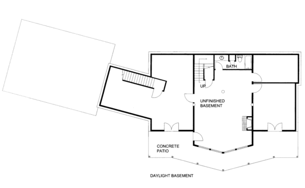 Craftsman Floor Plan - Lower Floor Plan #117-794