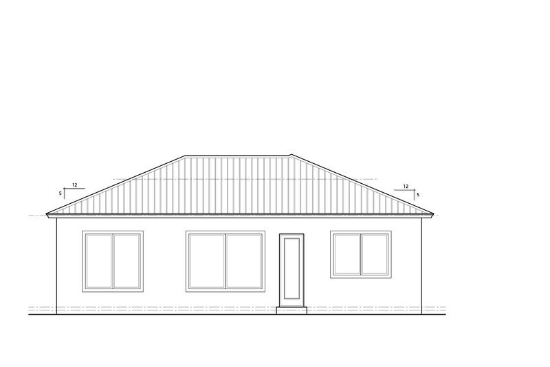 House Blueprint - Exterior - Rear Elevation for Craftsman House Plan #938-156 - 3 bed, 3 bath