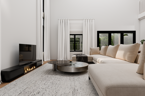 Interior - Family Room for Barndominium House Plan #1112-1 - 4 bed, 3.5 bath