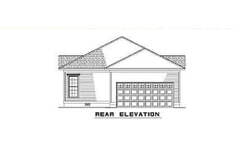 Architectural House Design - Exterior - Rear Elevation for Country House Plan #17-1053 - 3 bed, 2 bath