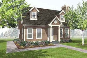 Cottage Exterior - Front Elevation Plan #50-263