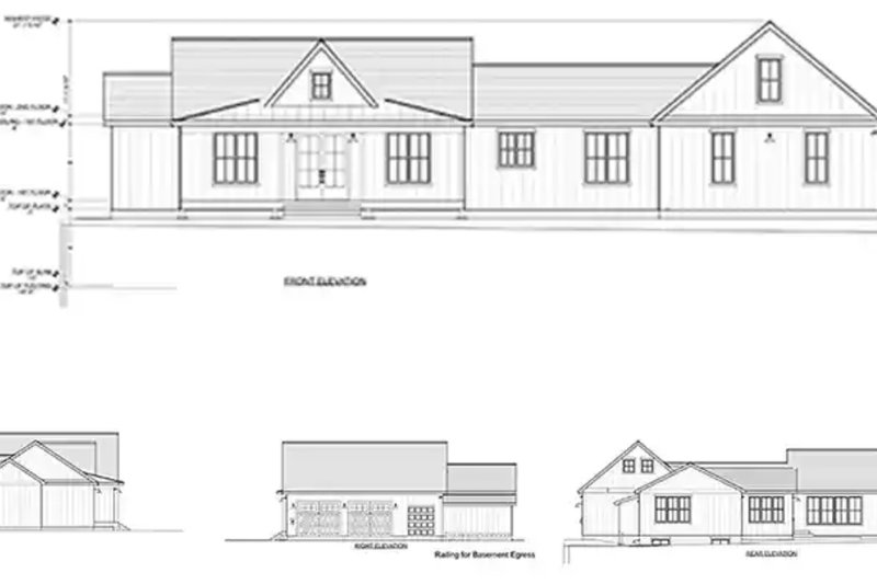 House Blueprint - Exterior - Other Elevation 1 for Ranch House Plan #1116-42 - 3 bed, 2.5 bath