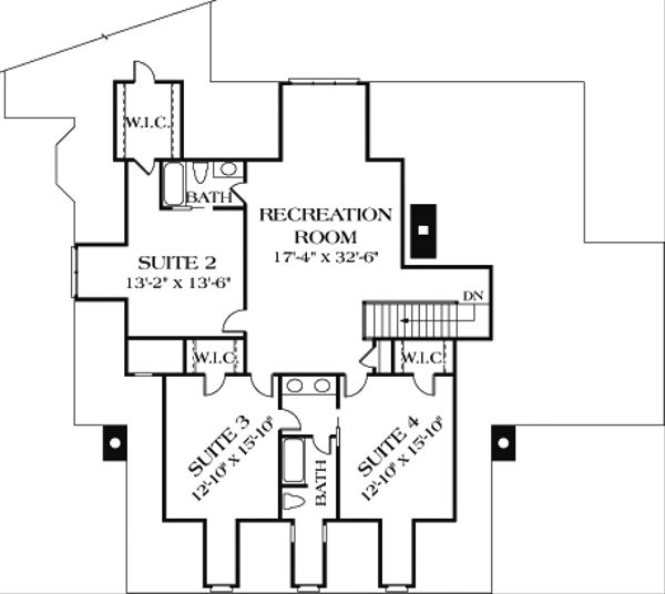 Country Floor Plan - Upper Floor Plan #453-16