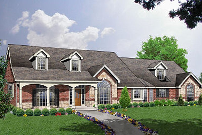Home Plan - European Exterior - Front Elevation Plan #40-396