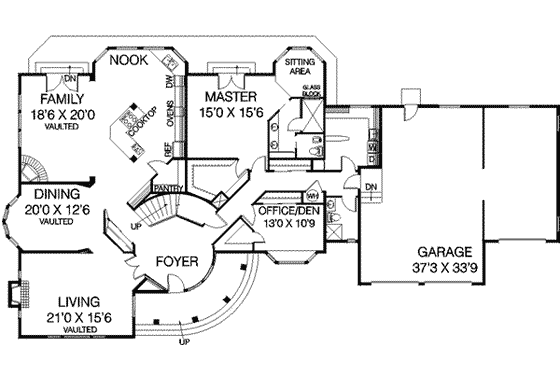 Floor Plan - Main Floor House Plan #60-515 - 6 bed, 4 bath