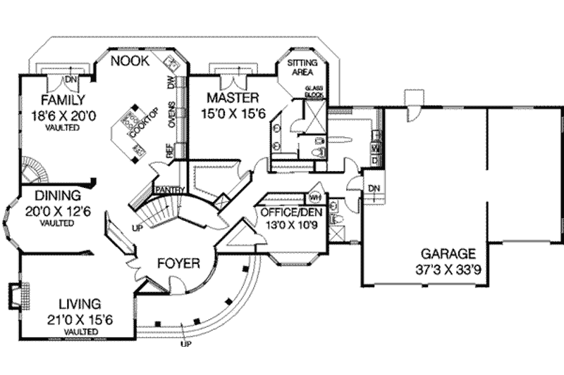 Home Plan - Floor Plan - Main Floor House Plan #60-515 - 6 bed, 4 bath