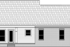 Exterior - Rear Elevation for Traditional House Plan #21-446 - 3 bed, 2 bath