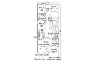Floor Plan - Main Floor for Cottage House Plan #513-2376 - 4 bed, 3 bath