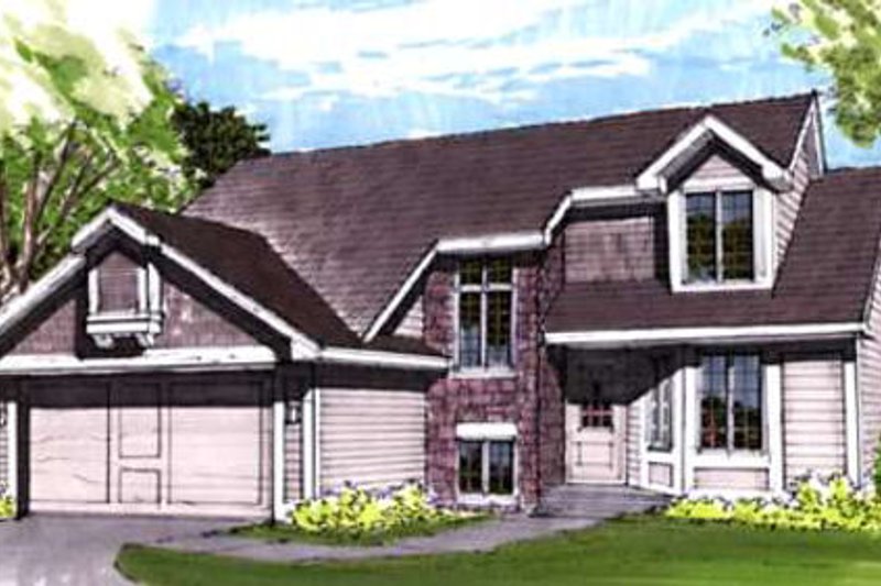 Architectural House Design - Exterior - Front Elevation Plan #320-349