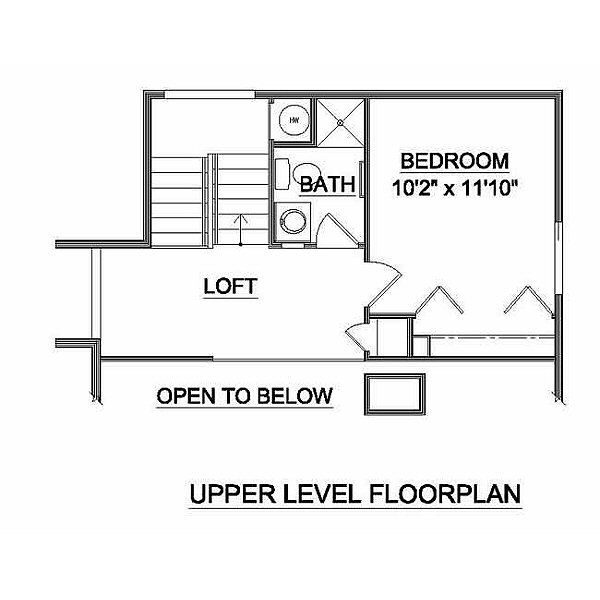 Contemporary Floor Plan - Upper Floor Plan #116-109