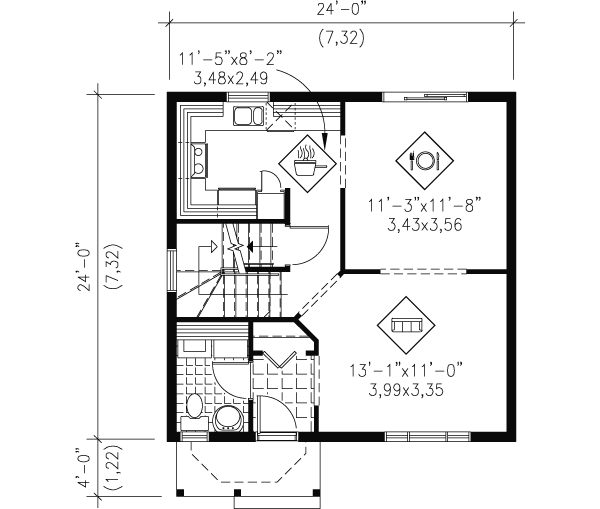 Farmhouse Floor Plan - Main Floor Plan #25-4046