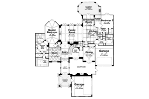 Floor Plan - Main Floor for European House Plan #20-1731 - 4 bed, 4.5 bath
