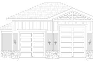 Exterior - Front Elevation 3 for Craftsman House Plan #932-377, 0 bath