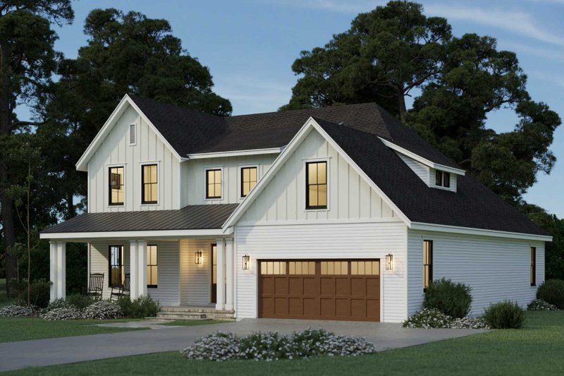 House Blueprint - Exterior - Front Elevation 3 for Farmhouse House Plan #461-103 - 5 bed, 4 bath