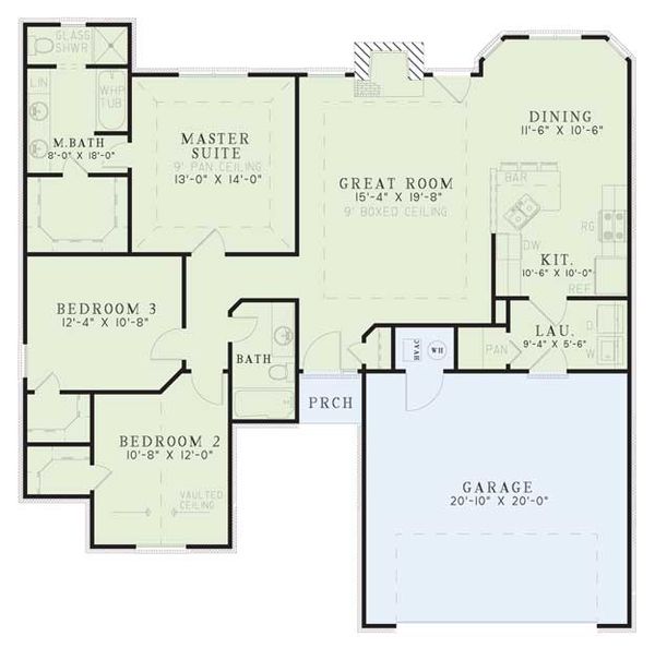 House Blueprint - Traditional Floor Plan - Main Floor Plan #17-117