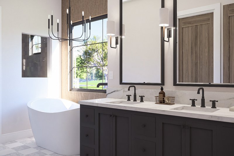 House Blueprint - Interior - Master Bathroom for Farmhouse House Plan #455-770 - 4 bed, 4.5 bath