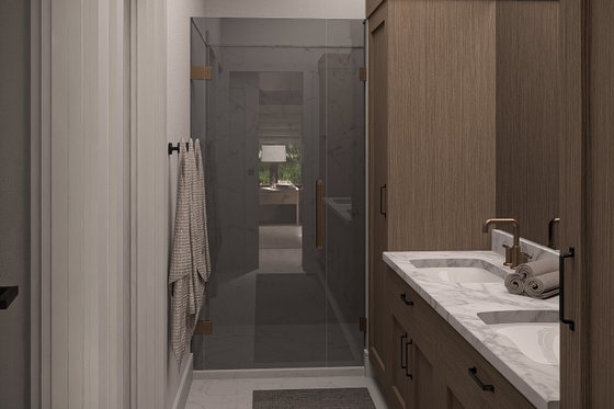 Interior - Master Bathroom for Barndominium House Plan #455-723 - 5 bed, 4 bath