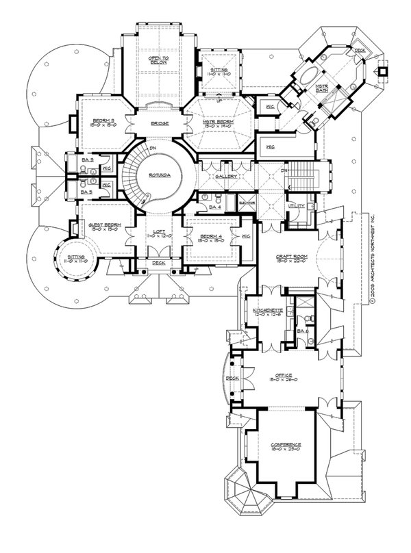 House Design - Colonial Floor Plan - Upper Floor Plan #132-571