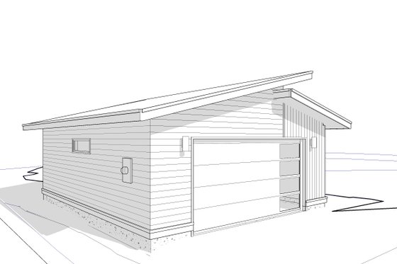 Exterior - Front Elevation 4 for Modern House Plan #895-174, 0 bath