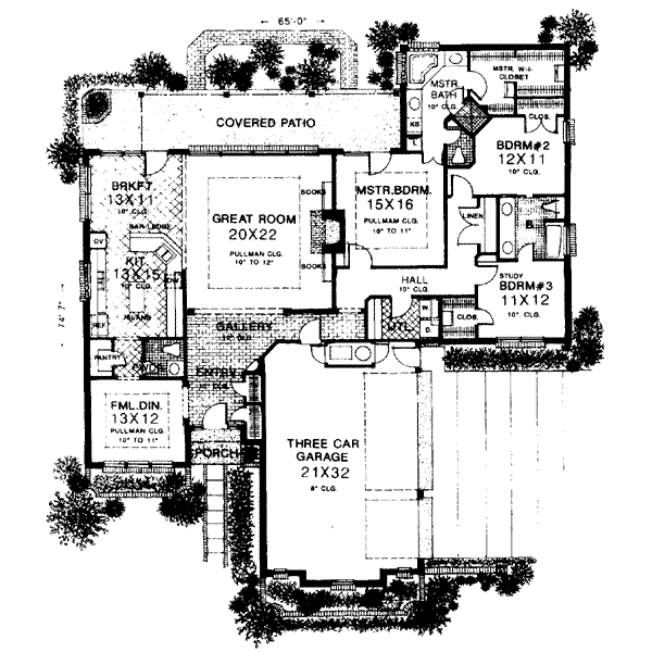 Traditional Floor Plan - Main Floor Plan #310-254