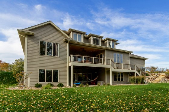 Exterior - Rear Elevation for Craftsman House Plan #70-1470 - 4 bed, 3.5 bath