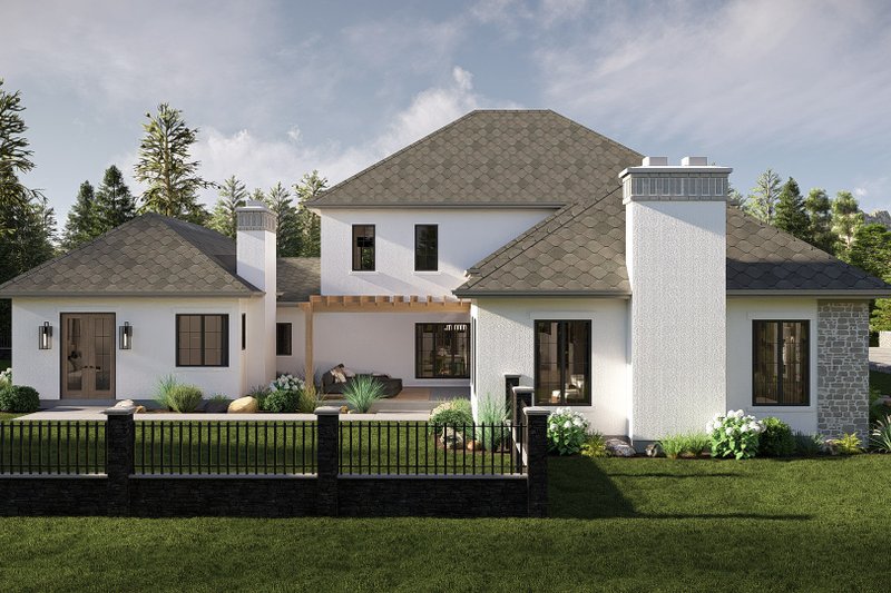 House Blueprint - Exterior - Other Elevation 2 for Cottage House Plan #455-746 - 4 bed, 2.5 bath